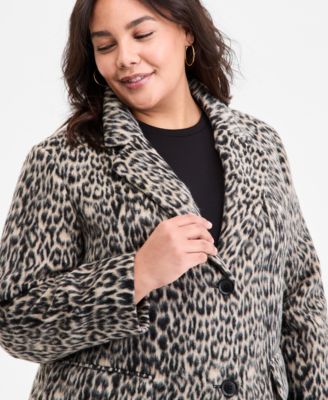 Plus Size Single-Breasted Coat