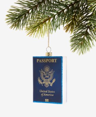Holiday Lane - Around the World Glass Passport Ornament