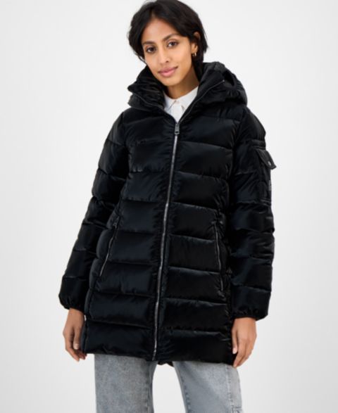 Женские куртки BCBG Hooded Puffer Coat