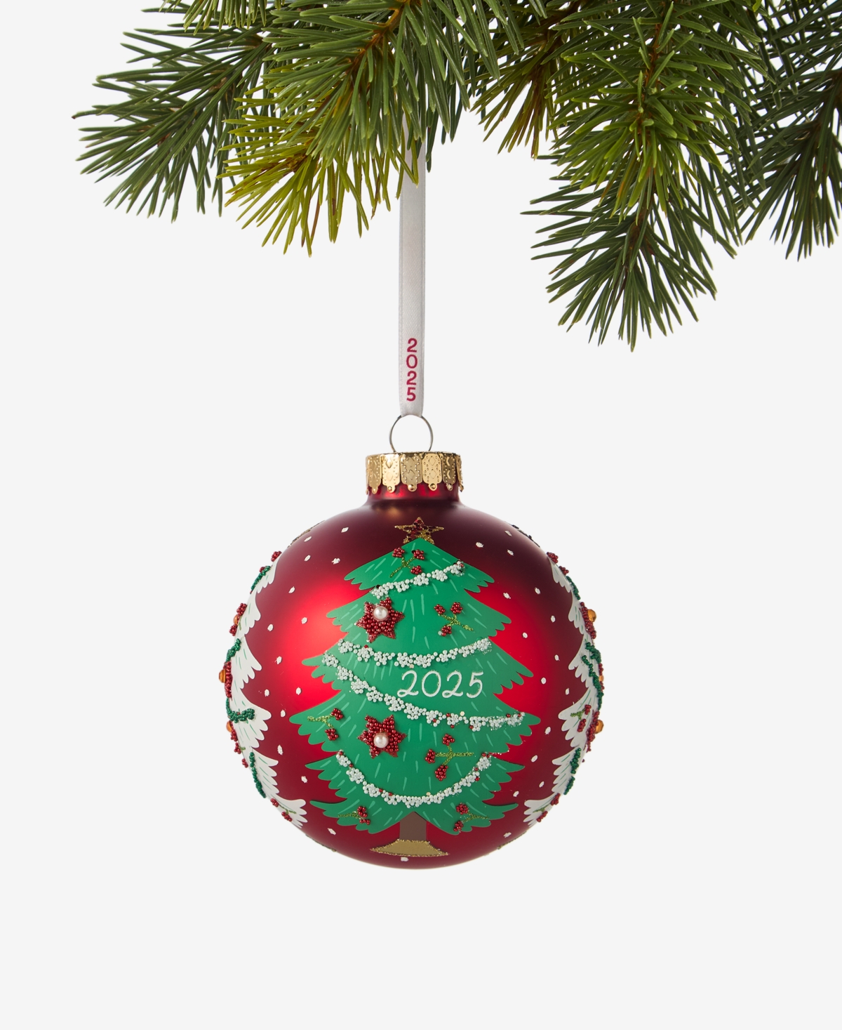 Holiday Lane Heritage Christmas Tree Ball Ornament, Macy's Exclusive In Transparent