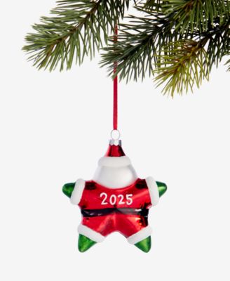 Christmas Cheer Santa Star Ornament, Macy's Exclusive