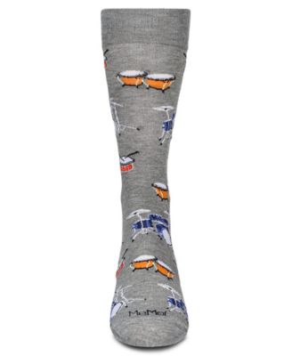 Men's Embroidered Drums Crew Socks