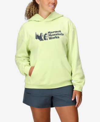 Marmot - Women's MMW Logo-Print Ribbed-Trim Hoodie