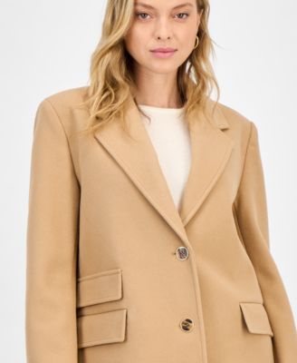 Women's Notched-Collar Two-Button Blazer Coat