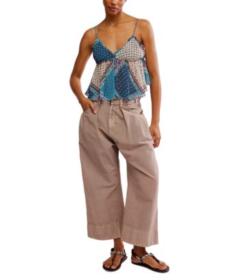 Free People - Women's Alix Printed V-Neck Sleeveless Top
