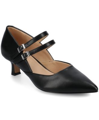 Women's Carnation Pointed Toe Mary Jane Pumps