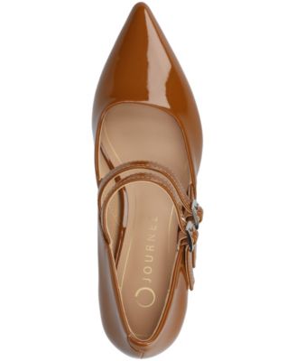 Women's Carnation Pointed Toe Mary Jane Pumps