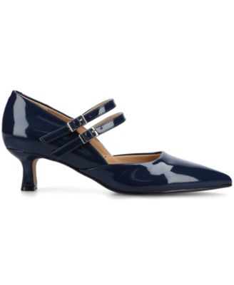 Women's Carnation Pointed Toe Mary Jane Pumps