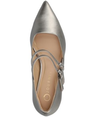 Women's Carnation Pointed Toe Mary Jane Pumps