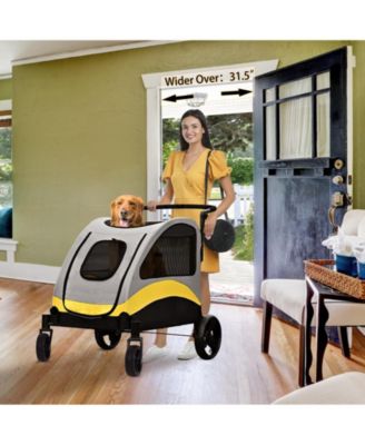  4 Wheel Foldable Dog Cat Travel Stroller