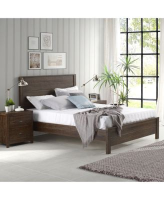 Solid Wood Bed Frame – Sturdy Platform Bed with Slatted Base
