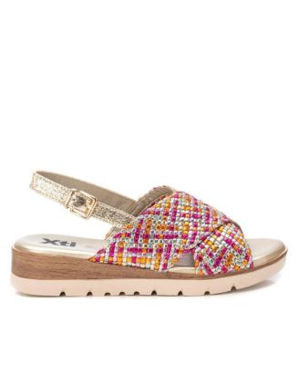 Women's Criss Cross Flat Sandals By XTI