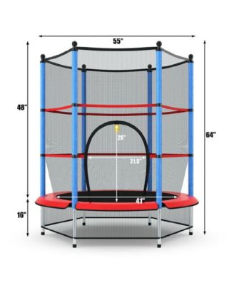Trampoline for Kids with Safety Enclosure and Padding – Outdoor Jumping Fun Combo