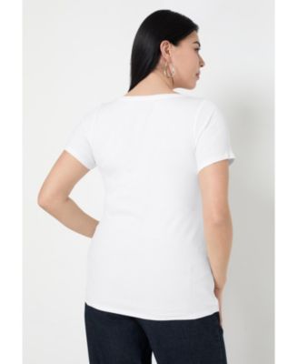 Women's June + Vie Ribbed Scoopneck Top