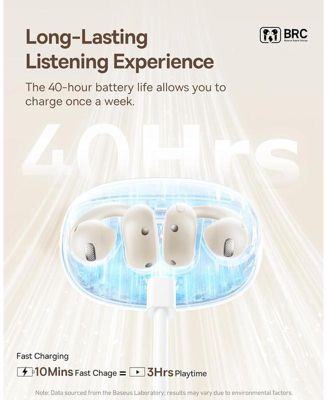 Open Earbuds True Wireless Earbuds Bluetooth 5.3 Open Ear Headphones Sport Earphones,MC1 White