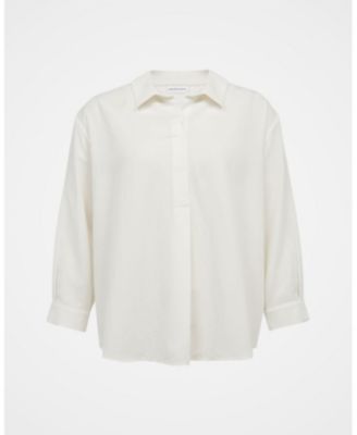 Women's Linen Blend Relaxed Shirt
