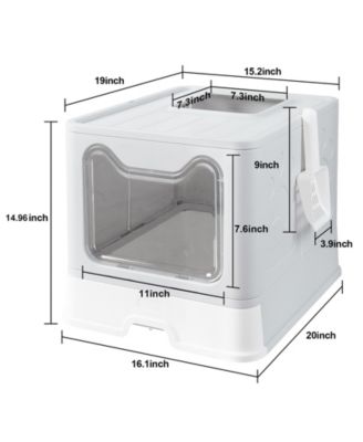 Portable Foldable Cat Litter Box Pet Litter Boxes Toilet