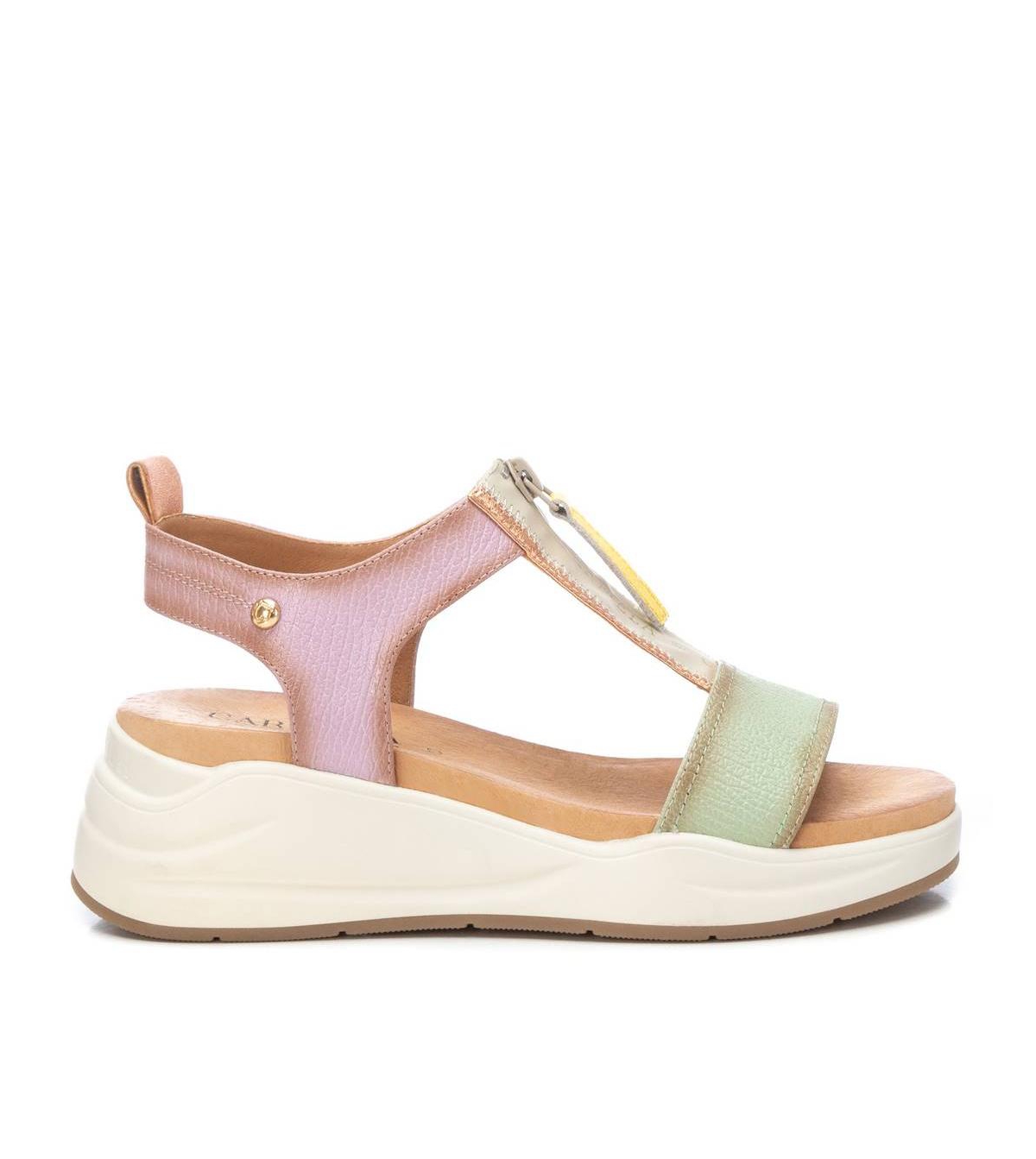 Carmela Leather Women's Casual Sandals by Xti - Aqua