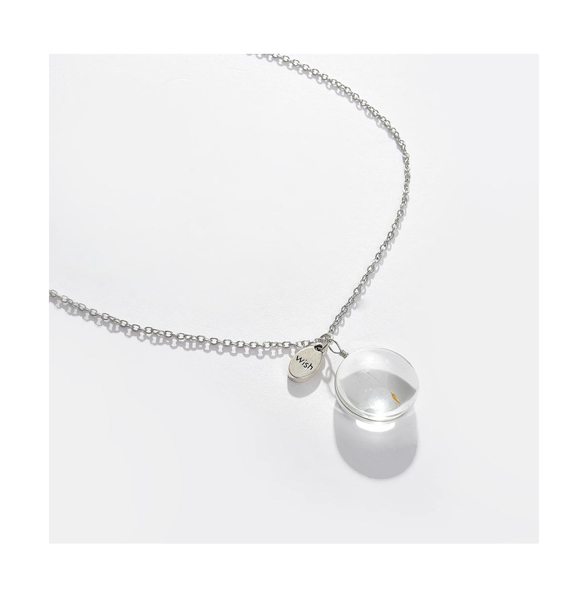 Sohi Women's Silver Plated Designer Pendant Chain In Silver