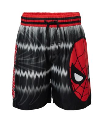 Boys Spider-Man UPF 50+ Rash Guard and Swim Trunks Outfit Set