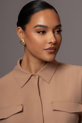 Women's Black Stella Button Up Shirt