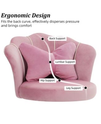 Modern Velvet Task Chair 360 Swivel Adjustable Height Office Chair