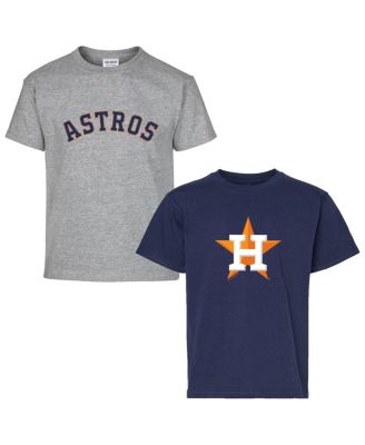 Soft As A Grape - Big Boys and Girls Navy/Gray Houston Astros Two-Pack T-Shirt Set