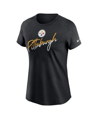 Women's Black Pittsburgh Steelers Team City Roll T-Shirt