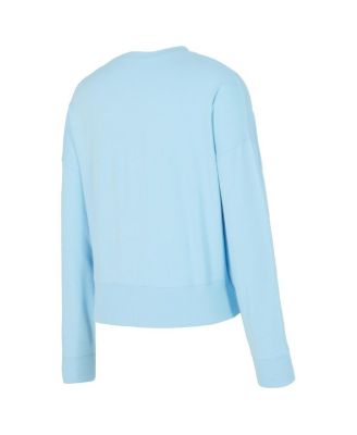 Women's Light Blue Florida Gators Elevation Tri-Blend Long Sleeve Top and Short, Set of 2