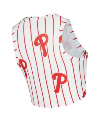 Women's White Philadelphia Phillies Pinstripe Record Tank and Shorts Set
