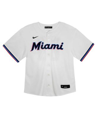 Big Boys and Girls White Miami Marlins Home Game Jersey