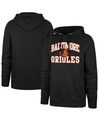 '47 Brand - 47 Brand Men's Black Baltimore Orioles Velocity Headline Pullover Hoodie