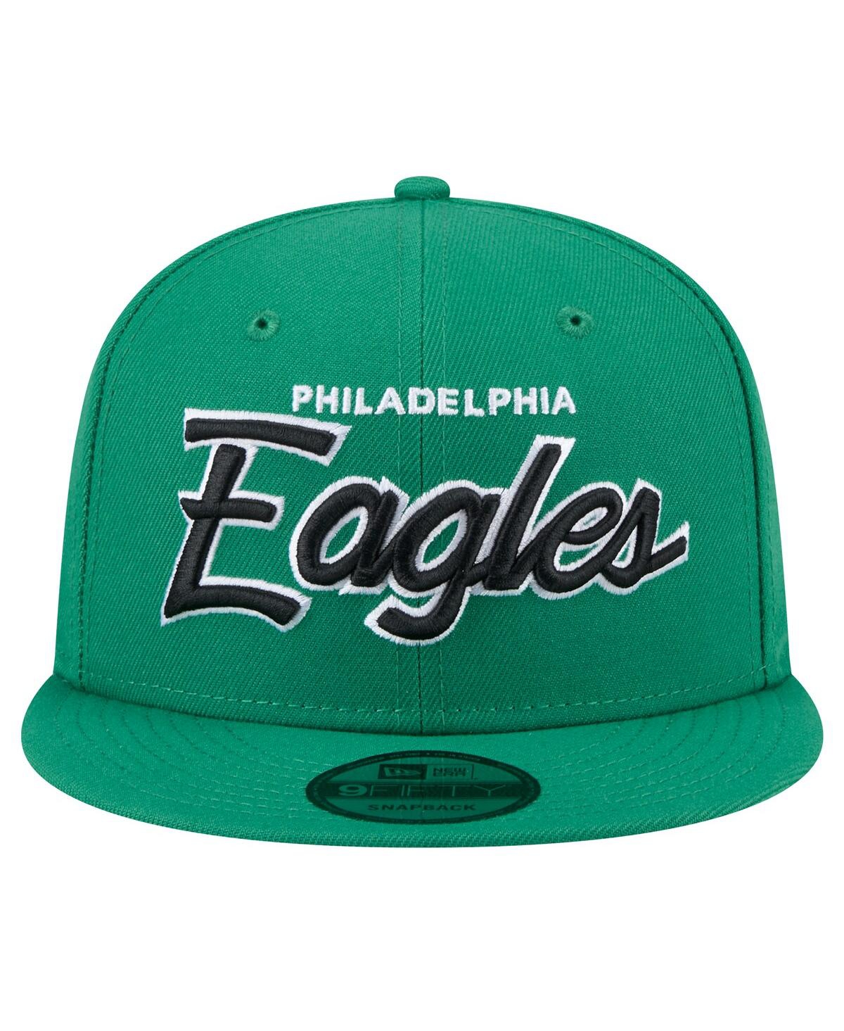 New Era Men's Kelly Green Philadelphia Eagles Main Script 9FIFTY Snapback Hat