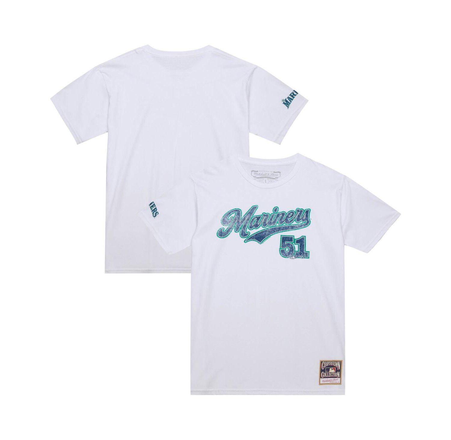 Men's Ichiro Suzuki White Seattle Mariners Cooperstown Collection Player T-Shirt