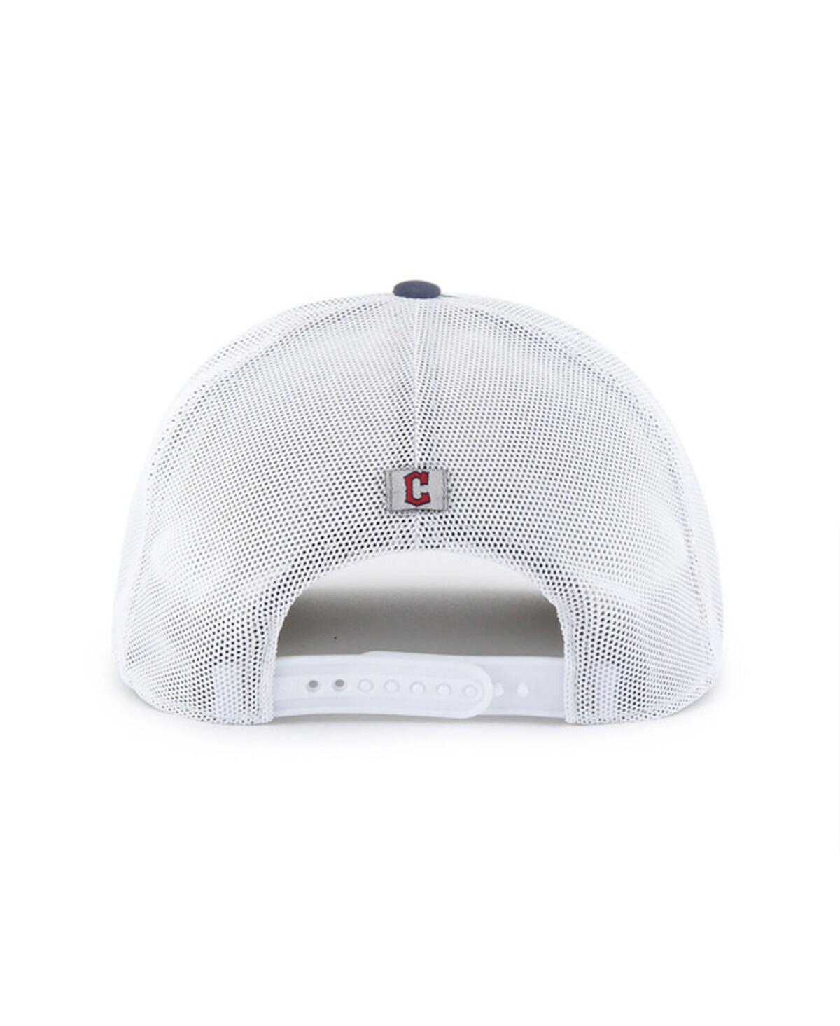 47 Brand Men's Navy/white Cleveland Guardians Scratch Adjustable Trucker Hat