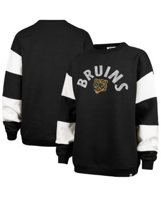 '47 Brand - Women's Black Boston Bruins Eephus Barred Pullover Sweatshirt