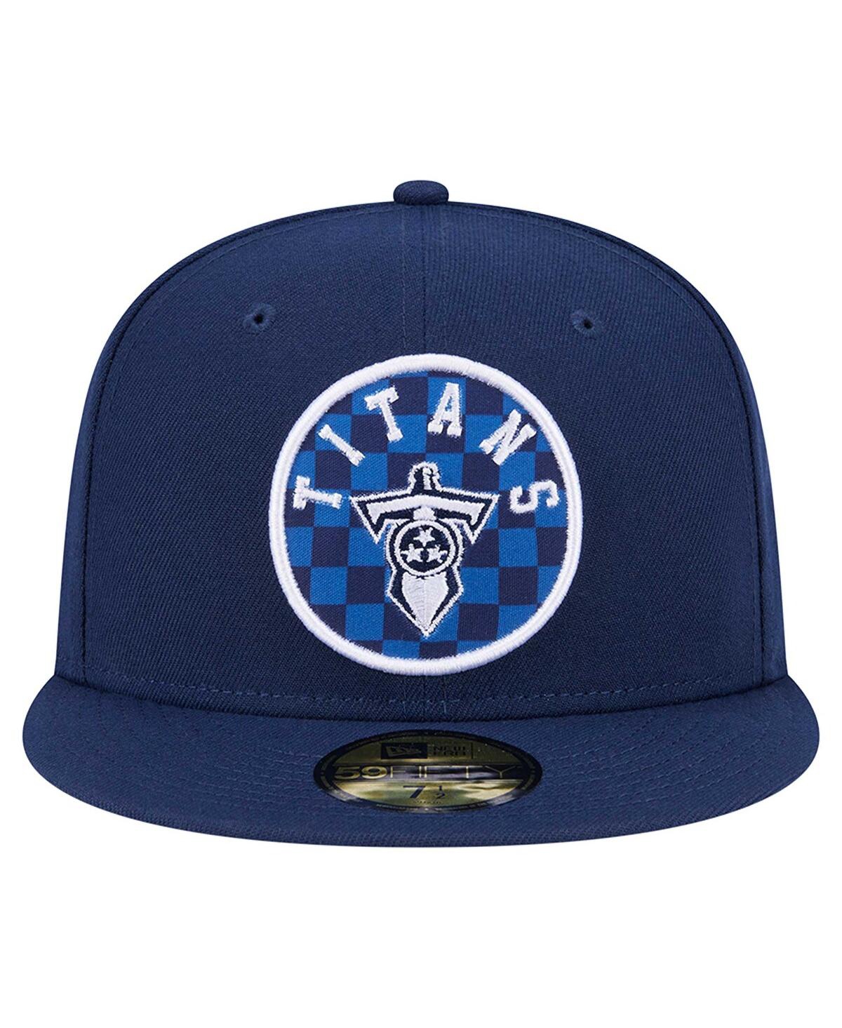 New Era Men's Navy Tennessee Titans Checkered 59FIFTY Fitted Hat