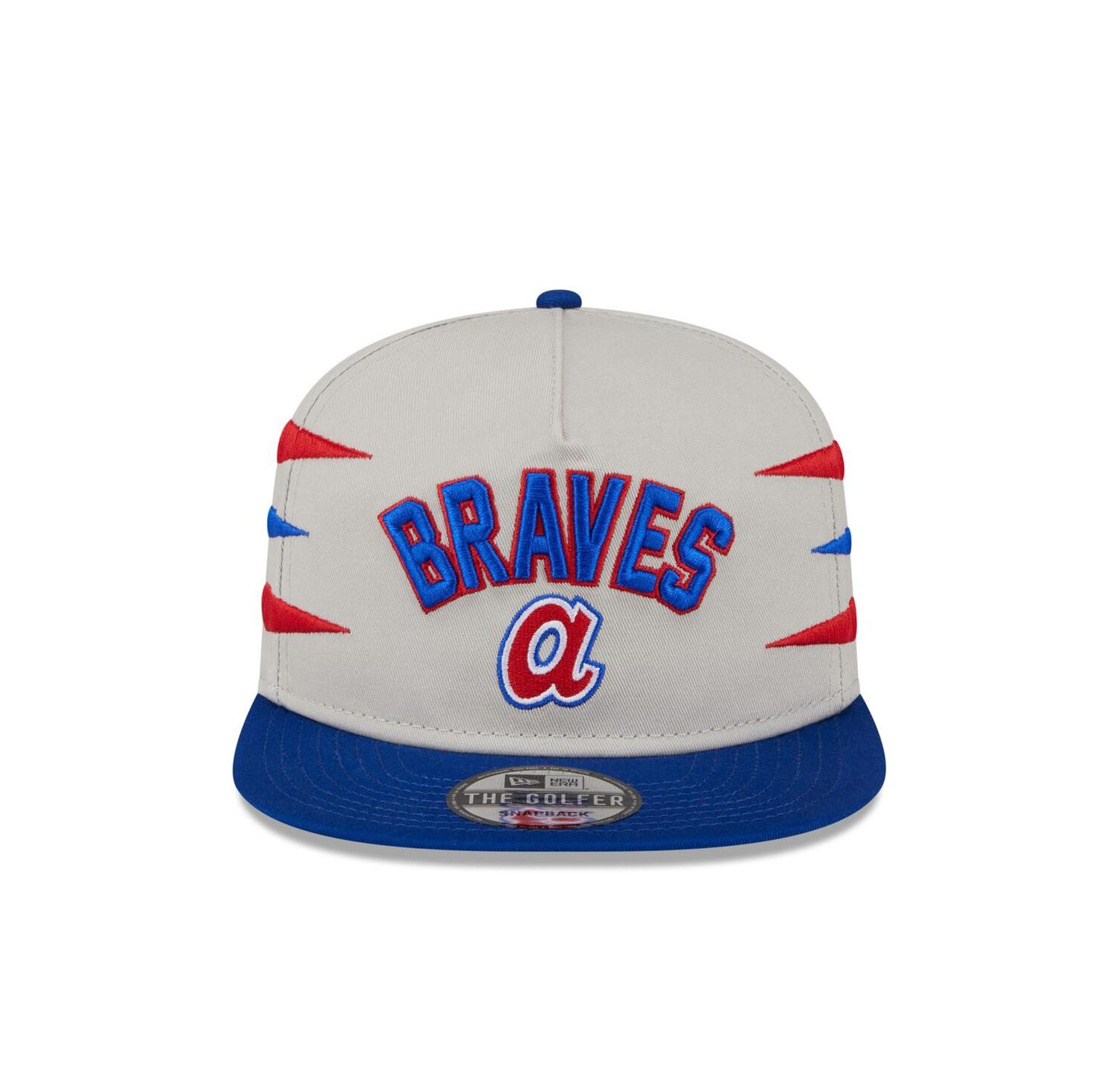 Men's Cream Atlanta Braves Iron Golfer Snapback Hat
