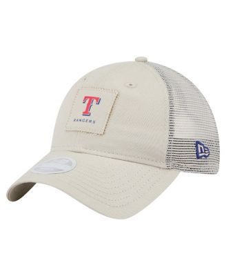 New Era - Women's Light Beige Texas Rangers Square Stitch 9TWENTY Adjustable Hat