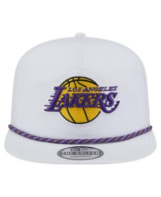 Men's White Los Angeles Lakers Performance Rope Golfer Adjustable Hat