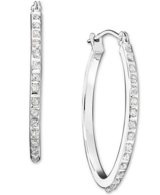 diamond fascination hoop earrings macy's