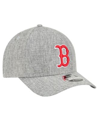 Men's Gray Boston Red Sox Cotton Weave M-Crown A-Frame 9FORTY Adjustable Hat