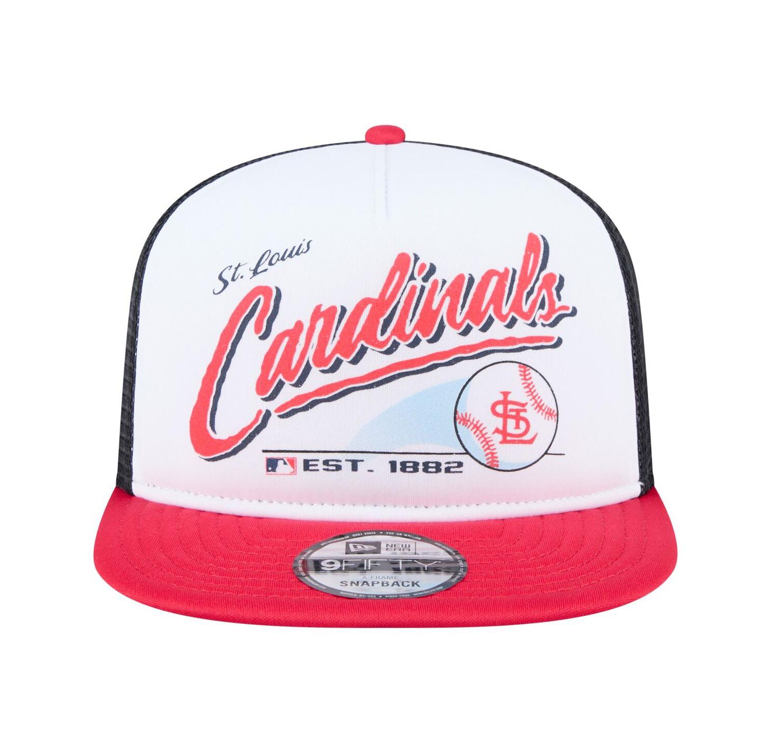 Men's White/Red St. Louis Cardinals Retro Script 9FIFTY Snapback Hat