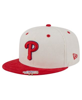 Men's Cream/Red Philadelphia Phillies Two-Tone Corduroy 59FIFTY Fitted Hat