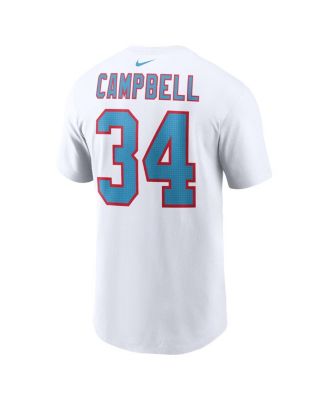 Men's Earl Campbell White Houston Oilers Retired Player Name Number T-Shirt