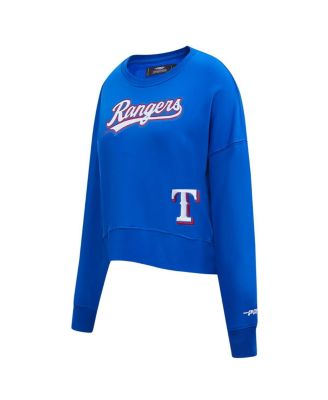 Women's Royal Texas Rangers Game Day Classics Crewneck Pullover Sweatshirt