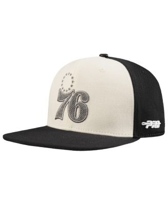 Men's Cream/Black Philadelphia 76ers French Terry Snapback Hat