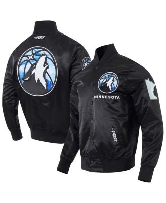Pro Standard - Men's Black Minnesota Timberwolves 2024/25 City Edition Chenille Satin Full-Snap Jacket