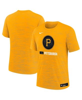Nike - Big Boys and Girls Gold Pittsburgh Pirates Authentic Collection City Connect Velocity Performance T-Shirt
