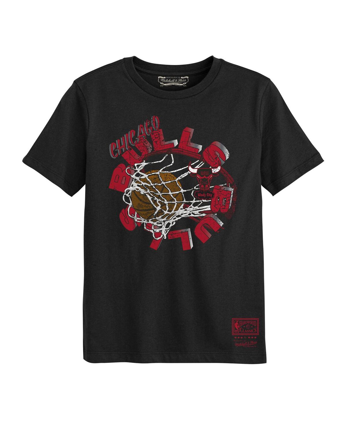 Mitchell & Ness Preschool Black Chicago Bulls In The Net T-shirt